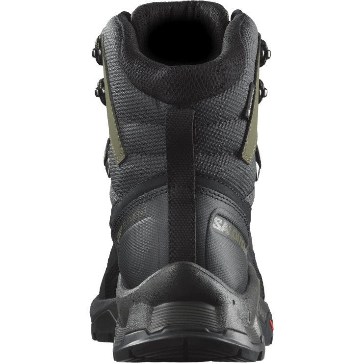 heren leren wandelschoenen - quest element gore-tex Salomon 22DD851 zwart/diep korstmosgroen/olijfnacht