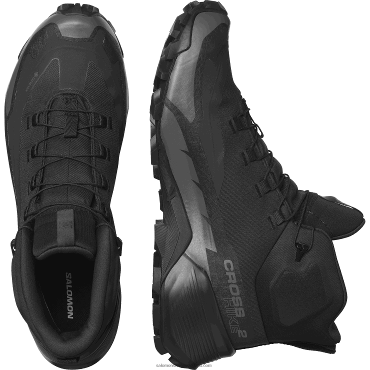 heren wandelschoenen - cross hike 2 mid gore-tex Salomon 22DD836 zwart/magneet