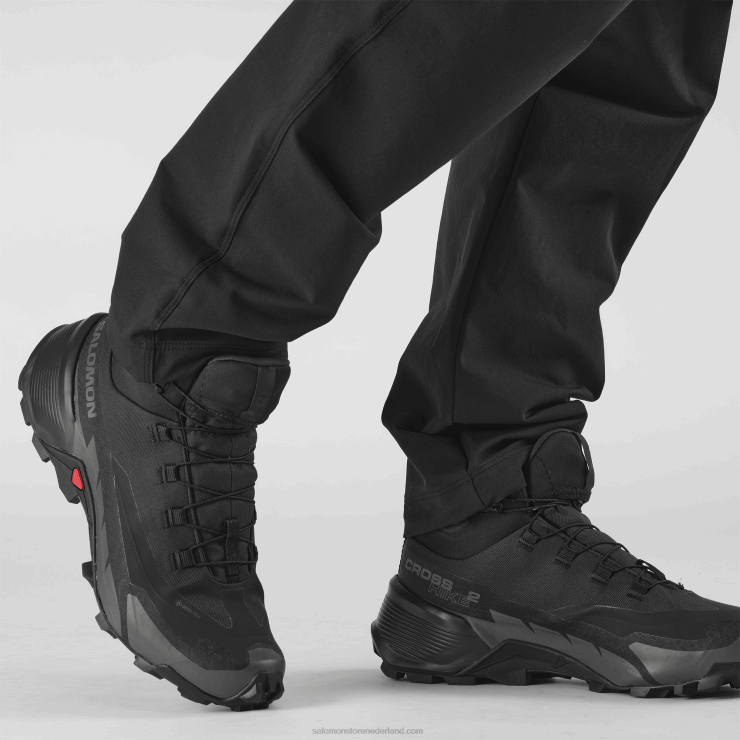 heren wandelschoenen - cross hike 2 mid gore-tex Salomon 22DD836 zwart/magneet