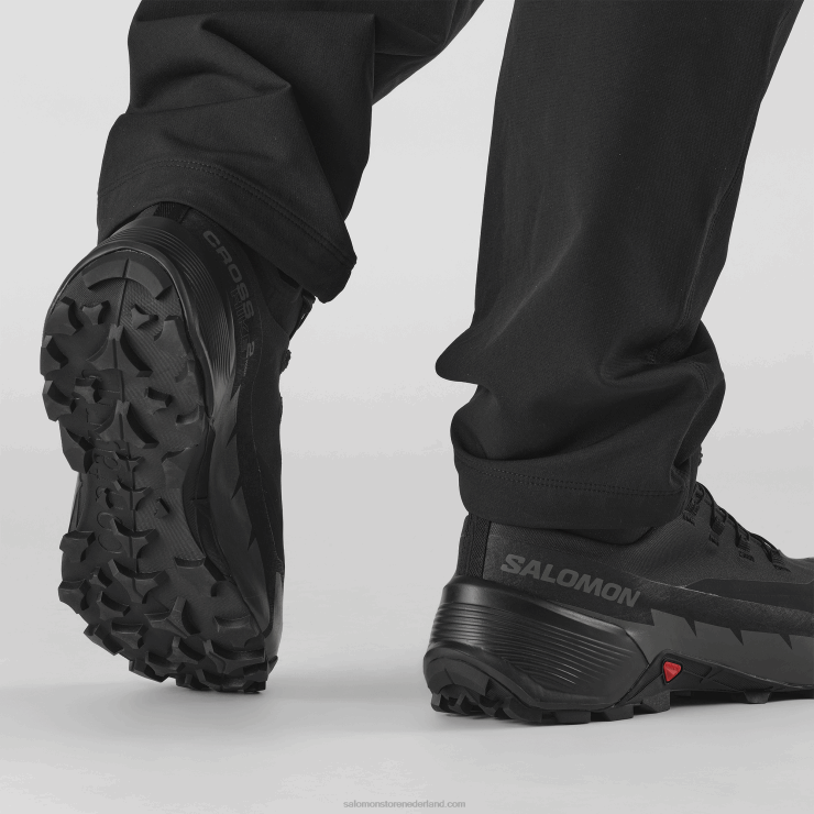 heren wandelschoenen - cross hike 2 mid gore-tex breed Salomon 22DD819 zwart/magneet