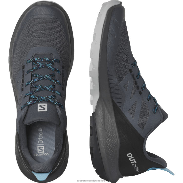heren wandelschoenen - outpulse Salomon 22DD830 ebbenhout/zwart/algiersblauw