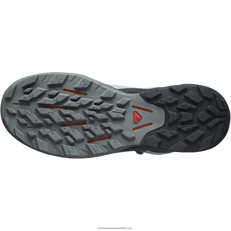heren wandelschoenen - outpulse mid gore-tex Salomon 22DD831 smeedijzer/zwart/levendig oranje