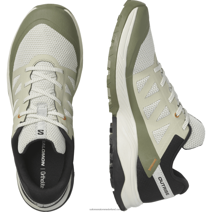 heren wandelschoenen - outrise Salomon 22DD824 mosgrijs/diep korstmosgroen/suikeramandel