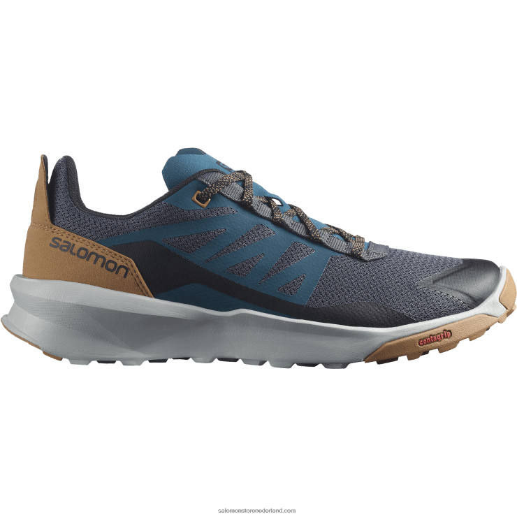 heren wandelschoenen - patrouille Salomon 22DD846 magneet/parelblauw/tabaksbruin