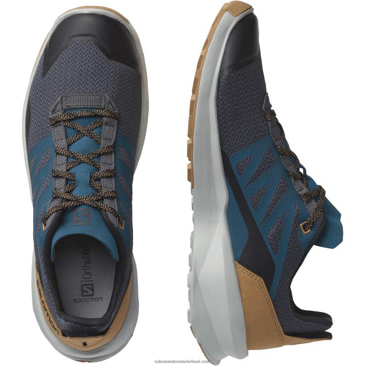 heren wandelschoenen - patrouille Salomon 22DD846 magneet/parelblauw/tabaksbruin