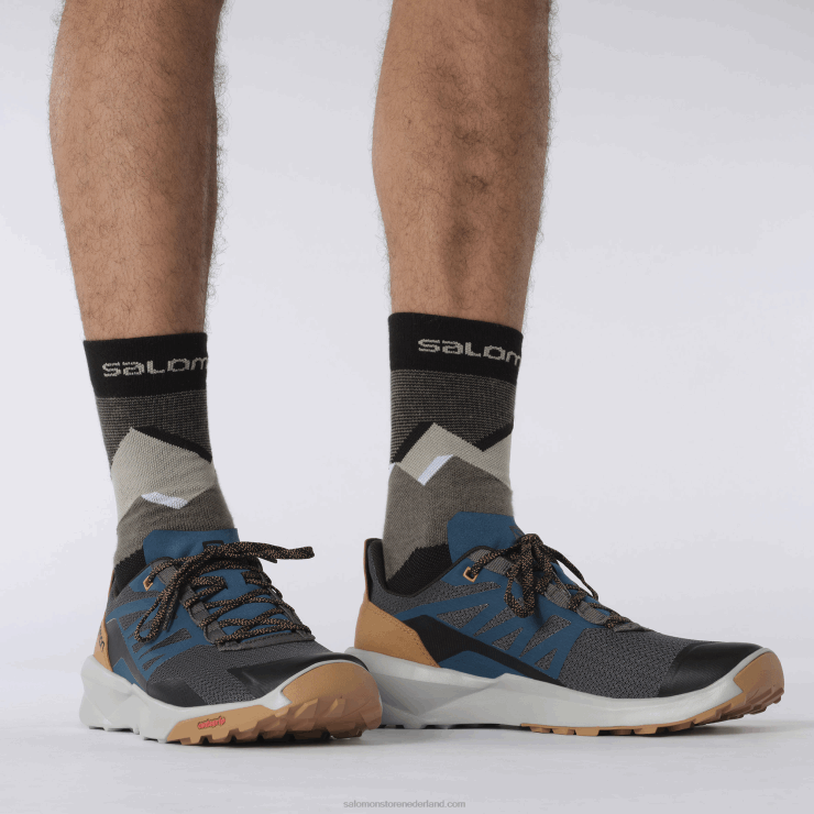 heren wandelschoenen - patrouille Salomon 22DD846 magneet/parelblauw/tabaksbruin