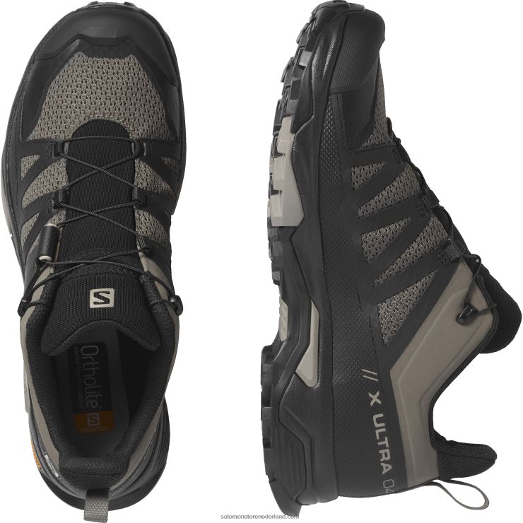 heren wandelschoenen - x ultra 4 Salomon 22DD827 bungeekoord/zwart/vintage kaki