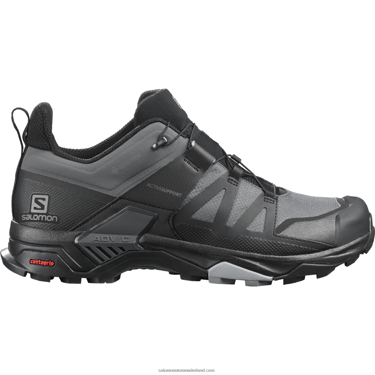 heren wandelschoenen - x ultra 4 brede gore-tex Salomon 22DD841 magneet/zwart/monument