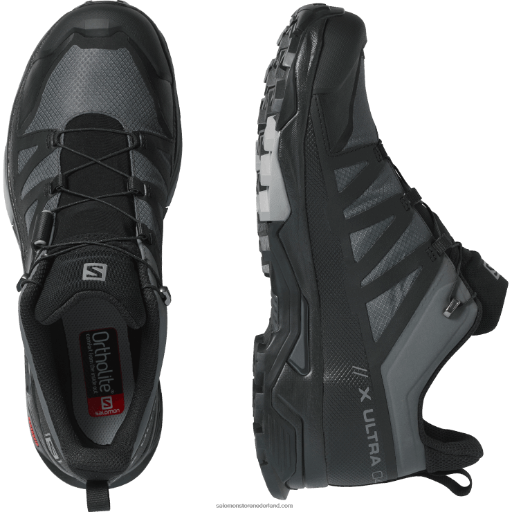 heren wandelschoenen - x ultra 4 brede gore-tex Salomon 22DD841 magneet/zwart/monument