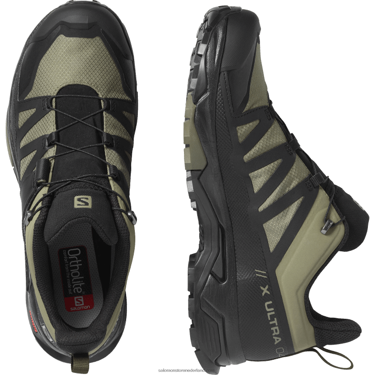 heren wandelschoenen - x ultra 4 gore-tex Salomon 22DD816 diep korstmos groen/zwart/olijf nacht