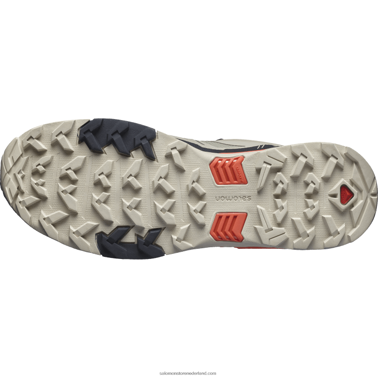 heren wandelschoenen - x ultra 4 gore-tex Salomon 22DD818 vintage kaki/zwart/cherrytomaat