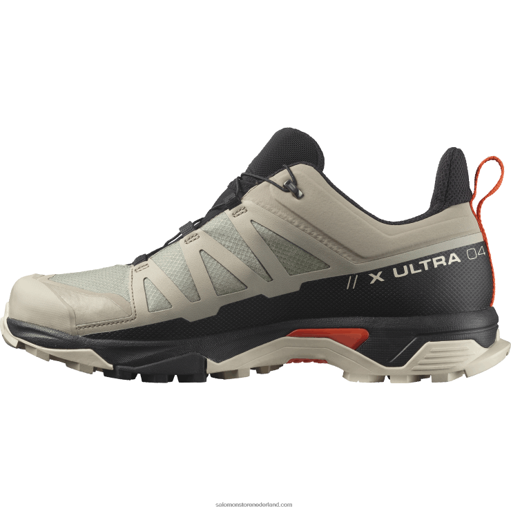 heren wandelschoenen - x ultra 4 gore-tex Salomon 22DD818 vintage kaki/zwart/cherrytomaat