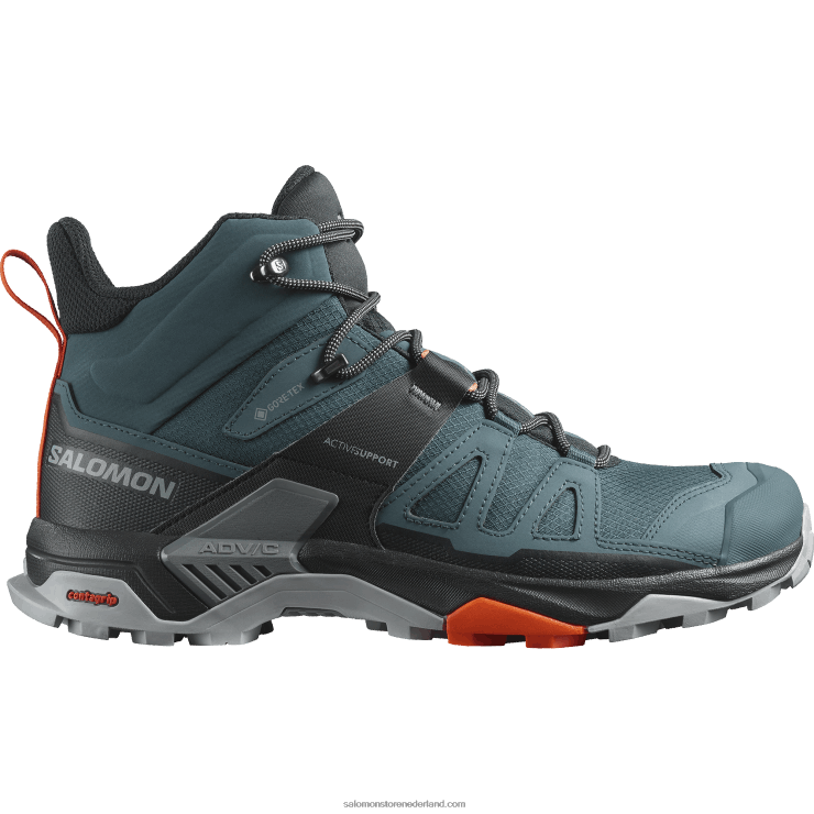 heren wandelschoenen - x ultra 4 mid gore-tex Salomon 22DD810 stargazer/zwarte/scharlaken ibis
