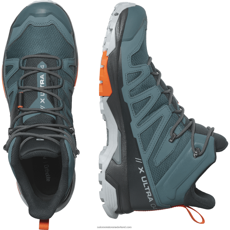heren wandelschoenen - x ultra 4 mid gore-tex Salomon 22DD810 stargazer/zwarte/scharlaken ibis