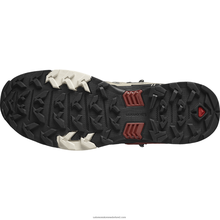 heren wandelschoenen - x ultra 4 mid gore-tex Salomon 22DD811 vintage kaki/zwart/gebrande henna