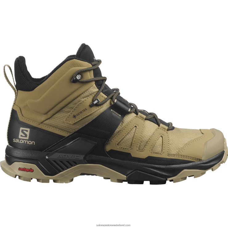 heren wandelschoenen - x ultra 4 mid gore-tex Salomon 22DD812 kelp/zwart/safari