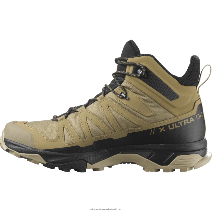 heren wandelschoenen - x ultra 4 mid gore-tex Salomon 22DD812 kelp/zwart/safari