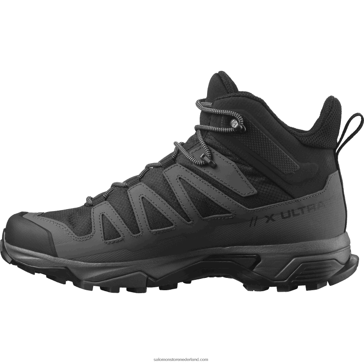 heren wandelschoenen - x ultra 4 middelbrede gore-tex Salomon 22DD842 zwart/magneet/parelblauw