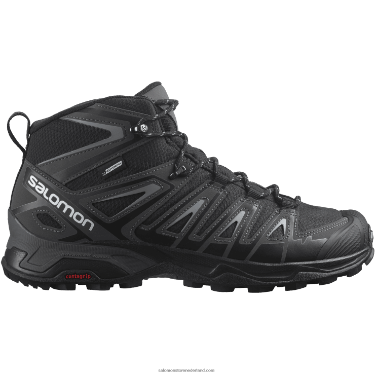 heren wandelschoenen - x ultra pioneer mid clima waterdicht Salomon 22DD840 zwart/magneet/monument