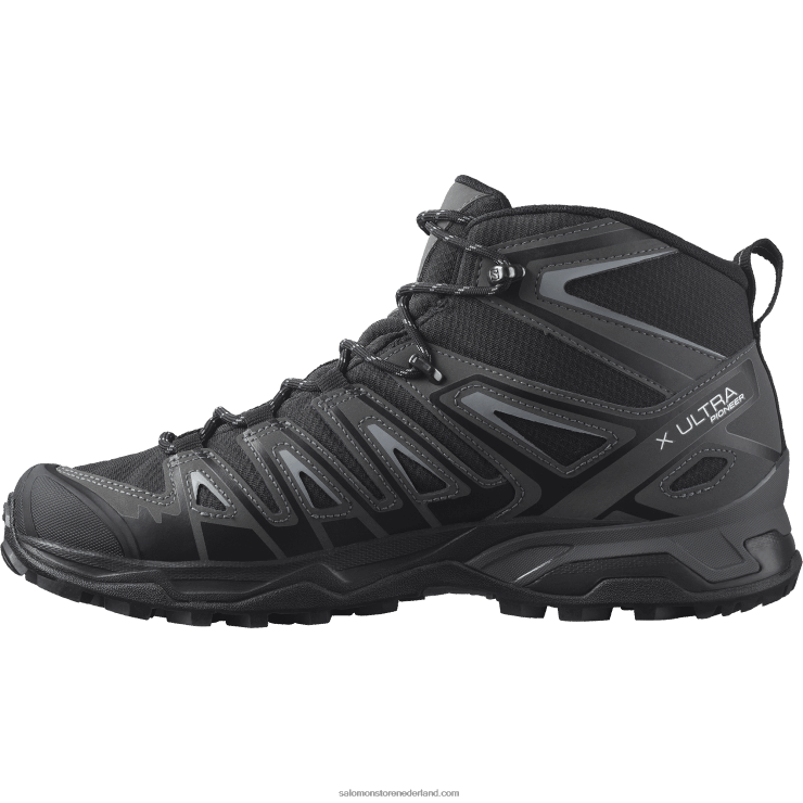 heren wandelschoenen - x ultra pioneer mid clima waterdicht Salomon 22DD840 zwart/magneet/monument