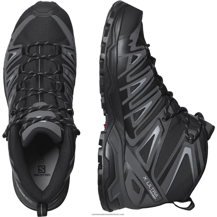 heren wandelschoenen - x ultra pioneer mid clima waterdicht Salomon 22DD840 zwart/magneet/monument