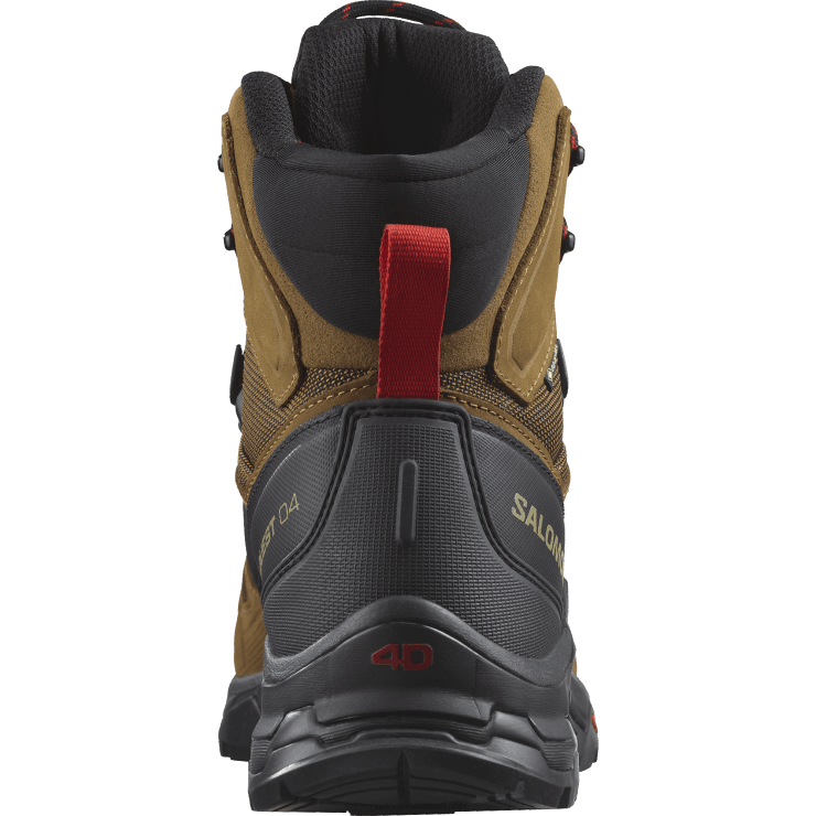 leren wandelschoenen voor heren - quest 4 gore-tex Salomon 22DD84 rubber/zwart/vurig rood