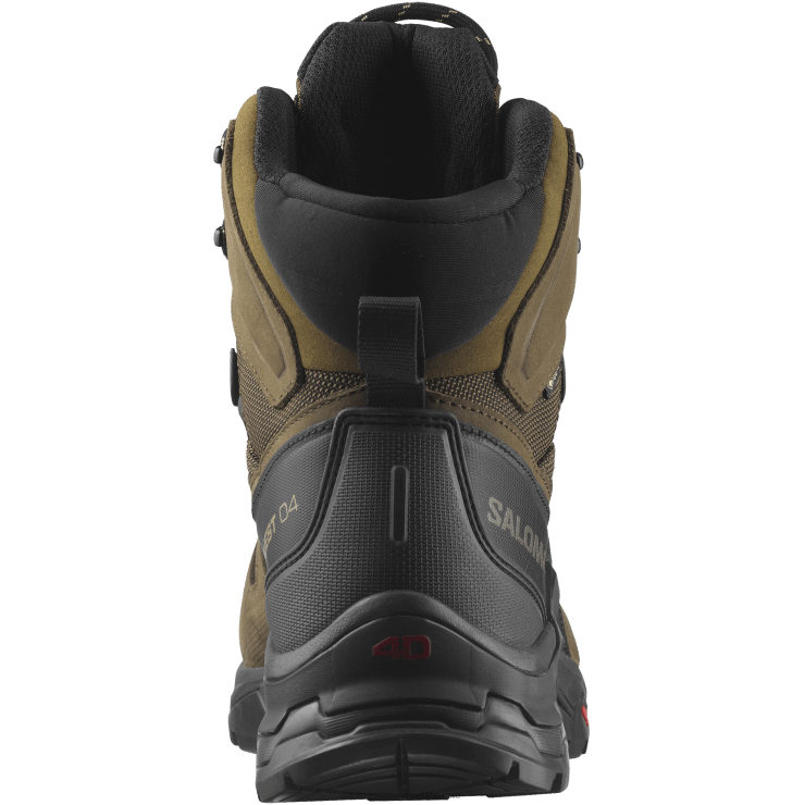 leren wandelschoenen voor heren - quest 4 gore-tex Salomon 22DD86 woestijnpalm/zwart/kelp