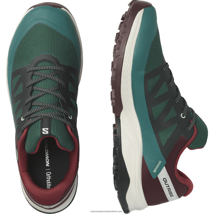 wandelschoenen voor heren - outrise clima waterdicht Salomon 22DD855 ponderosapijnboom/bittere chocolade/vanille-ijs