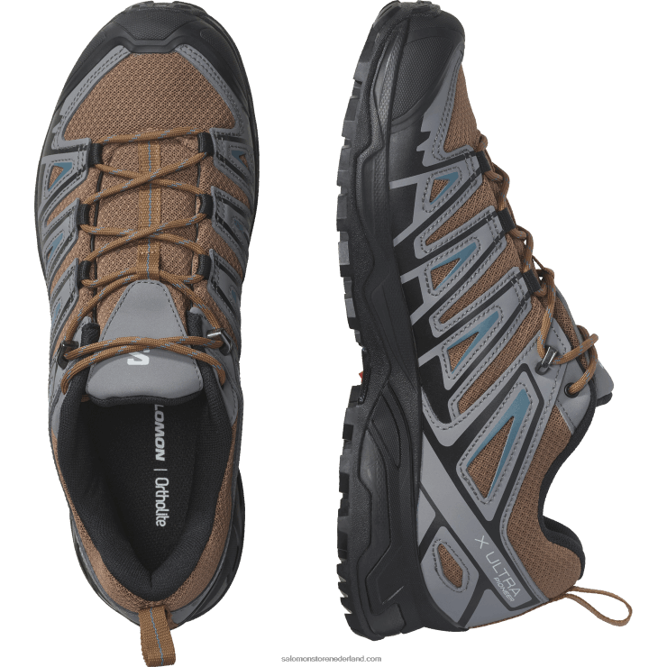 wandelschoenen voor heren - x ultra pioneer aero Salomon 22DD820 toffee/stille tint/wilde eend blauw