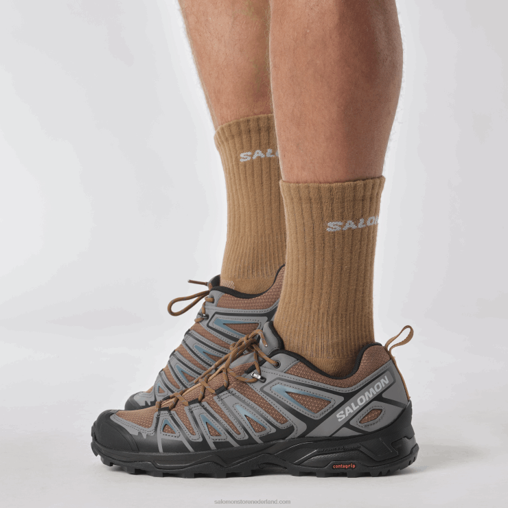 wandelschoenen voor heren - x ultra pioneer aero Salomon 22DD820 toffee/stille tint/wilde eend blauw