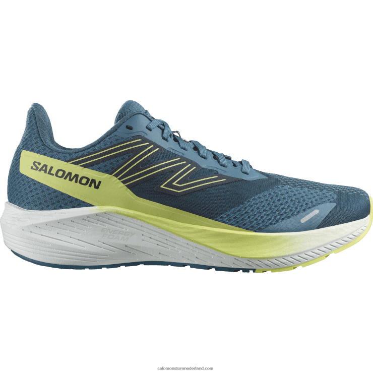 hardloopschoenen voor heren - aero blaze Salomon 22DD81068 blauwe as/sunny lime/donkere saffier