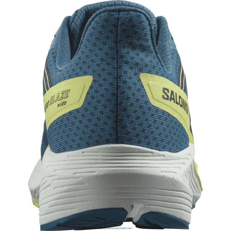 hardloopschoenen voor heren - aero blaze wide Salomon 22DD858 blauwe as/sunny lime/donkere saffier