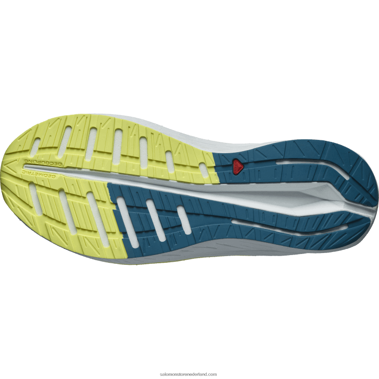 hardloopschoenen voor heren - aero blaze wide Salomon 22DD858 blauwe as/sunny lime/donkere saffier