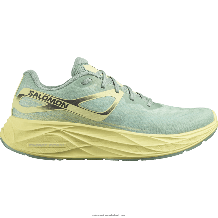 hardloopschoenen voor heren - aero glide Salomon 22DD81062 granietgroen/geel iris/wit