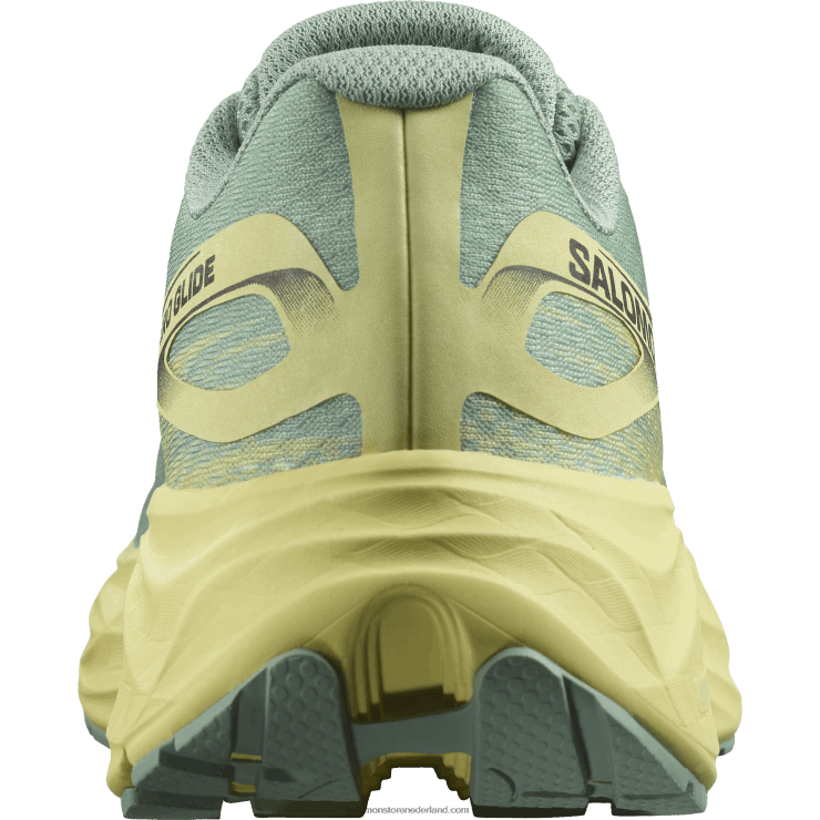 hardloopschoenen voor heren - aero glide Salomon 22DD81062 granietgroen/geel iris/wit