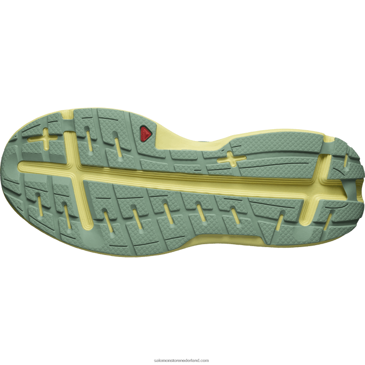 hardloopschoenen voor heren - aero glide Salomon 22DD81062 granietgroen/geel iris/wit