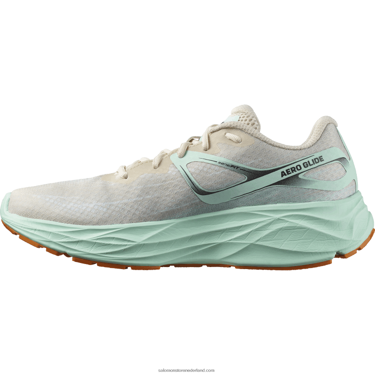 hardloopschoenen voor heren - aero glide Salomon 22DD81066 gebleekt zand/yucca/oranje peper