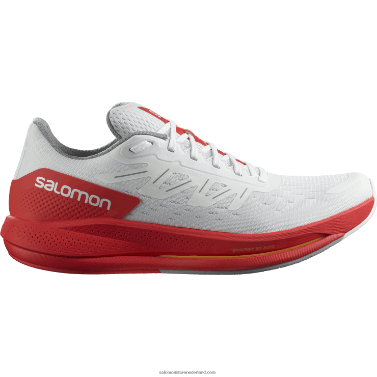 hardloopschoenen voor heren - spectur Salomon 22DD81075 wit/poppy rood/vlammend oranje