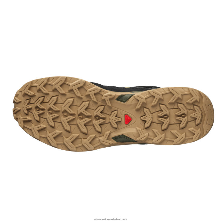 sportschoenen voor heren - onderdak laag leer Salomon 22DD8170 zwart/kelp/prei groen