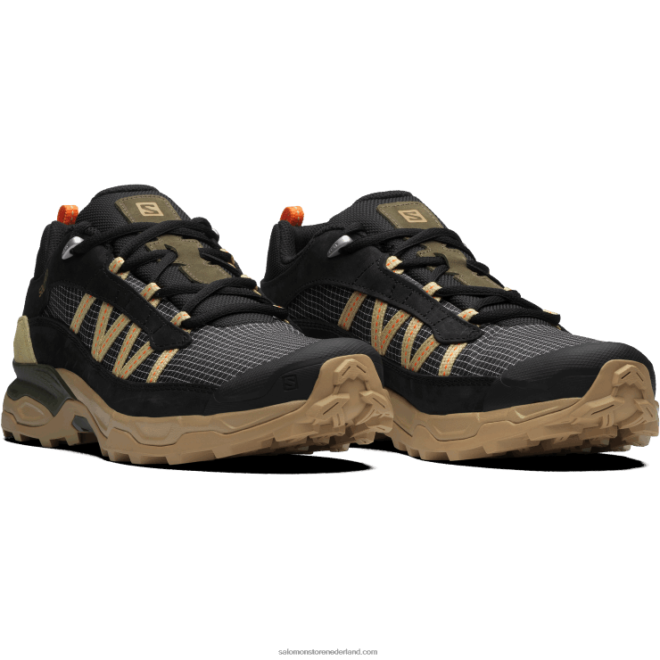 sportschoenen voor heren - onderdak laag leer Salomon 22DD8170 zwart/kelp/prei groen