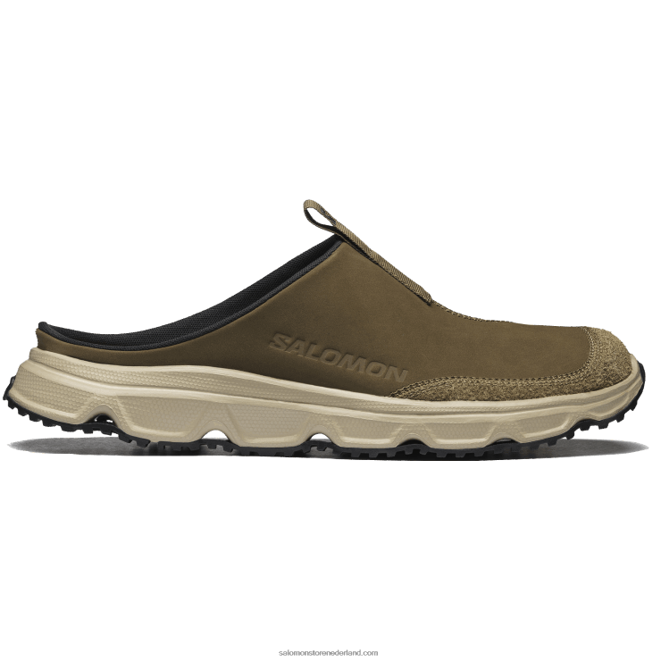 sportschoenen voor heren - rx slide leer geavanceerd Salomon 22DD8182 kangoeroe/safari/zwart