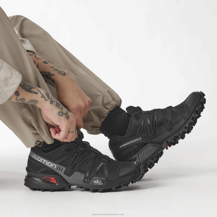 sportschoenen voor heren - speedcross 3 Salomon 22DD8179 zwart/stille schaduw