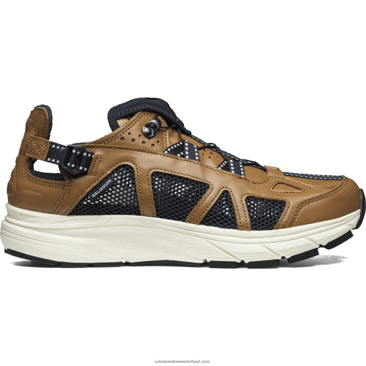 sportschoenen voor heren - techsonic leer Salomon 22DD8177 rubber/vanille-ijs/donkere saffier