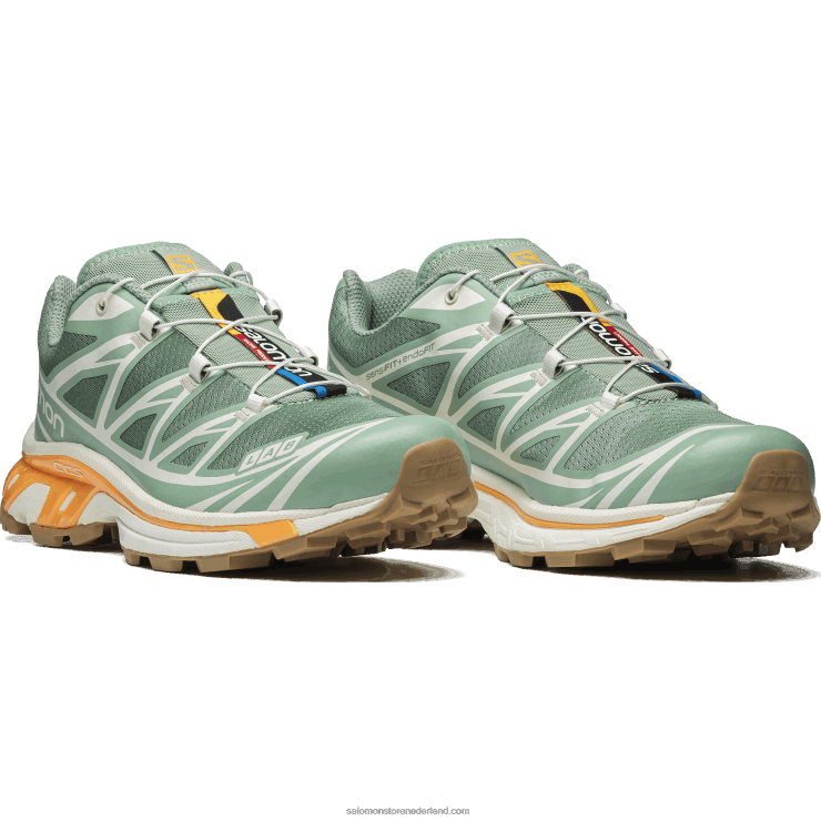 sportschoenen voor heren - xt-6 Salomon 22DD875 granietgroen/watervoerende laag/vlammend oranje