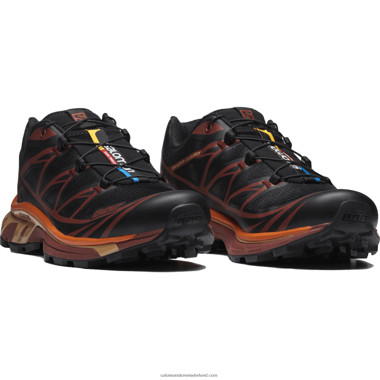 sportschoenen voor heren - xt-6 Salomon 22DD886 zwart/chocolade pruim/levendig oranje