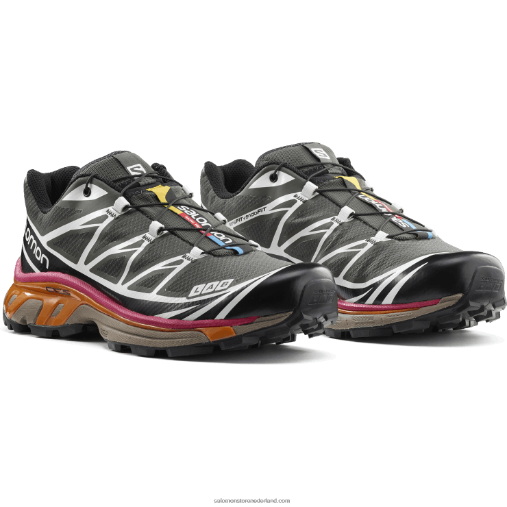 sportschoenen voor heren - xt-6 recut Salomon 22DD866 beluga/zwart/roodbruin oranje