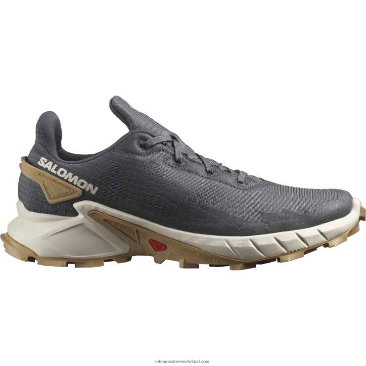 trailrunningschoenen voor heren - alphacross 4 Salomon 22DD81483 ebbenhout/regenachtige dag/fantoom
