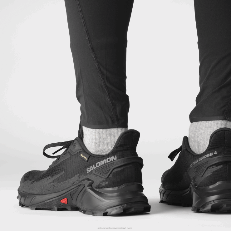 trailrunningschoenen voor heren - alphacross 4 gore-tex Salomon 22DD81475 zwart
