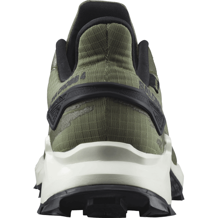 trailrunningschoenen voor heren - alphacross 4 gore-tex Salomon 22DD81476 diep korstmosgroen/vanille-ijs/olijfnacht