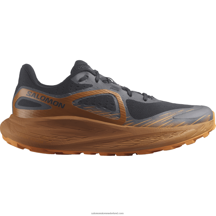 trailrunningschoenen voor heren - glide max tr Salomon 22DD81447 donkere saffier/suiker amandel/oranje peper